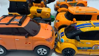 시계 자동차 변환 노란색 주황색 또봇 로봇 장난감 Watch Car Transformation Yellow Orange Tobot Robot Toys
