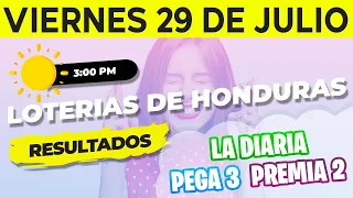 Sorteo 3PM Loto Honduras, La Diaria, Pega 3, Premia 2, Viernes 29 de Julio del 2022 | Ganador 😱🤑💰💵