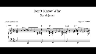 Don't Know Why - Norah Jones - Piano Sheet Music - Beginners