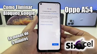 Como ELIMINAR BLOQUEO GOOGLE *Oppo A54* en menos de 5 min