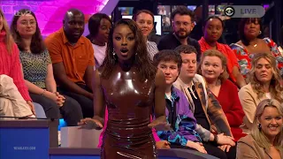 AJ Odudu in latex for Celebrity Big Brother