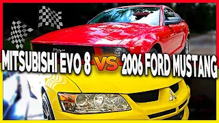 I Never Thought This Car Would Win! 2003 Mitsubishi Evo 8 Vs 2006 Ford Mustang Mountain Time Trial