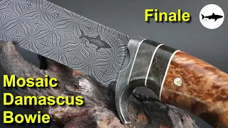 Forging a Mosaic Damascus Bowie Knife - Part 3 - Finale