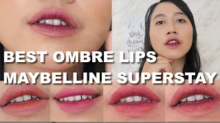 OMBRE LIPS UNTUK BIBIR GELAP 😍 | MAYBELLINE SUPERSTAY MATTE INK CANTIK SEMUA 😭 | Maria Soelisty