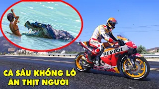 GTA 5 Chạy Siêu Mô tô Tỷ Đô Đi Tìm Cá Sấu Khổng Lồ Ở Đầm Lầy Ăn Thịt Mọi Người Đang Đi Câu Cá