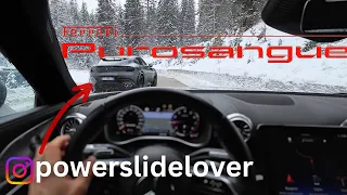 Can I keep up with @PowerslideLover?? FERRARI PUROSANGUE on Passo Giau | Mercedes SL63 AMG 4K POV