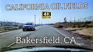 Driving through Oil Fields in Bakersfield, California- 4K