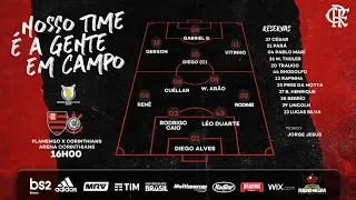 Flamengo escalado para  enfrentar o Corinthians