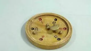 ANTIQUE GERMAN SPINNING TOP BALL WOODEN CALCULATOR TOY