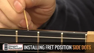 Tips for installing fretboard side dots