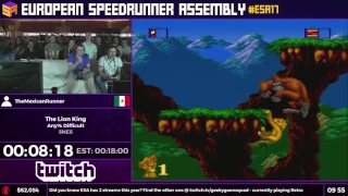 #ESA17 Speedruns - The Lion King [Any% Difficult] by TheMexicanRunner