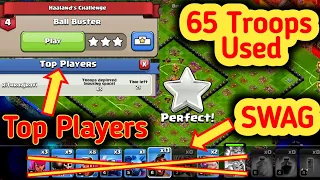 Ball Buster Haaland's Challenge 4 coc - 3 Star with 65 Troops (My new Record) - Clash of Clans