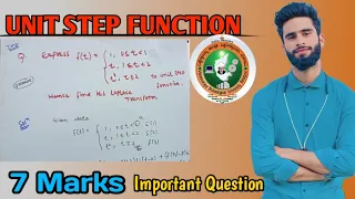 Unit Step Function Laplace Transform Vtu 7 Marks Important Question💯🔥