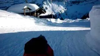 Descente en luge aux Diablerets