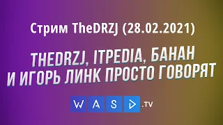 TheDRZJ, itpedia, Банан и ИГОРЬ ЛИНК просто ГОВОРЯТ - Стрим TheDRZJ (28.02.2021)