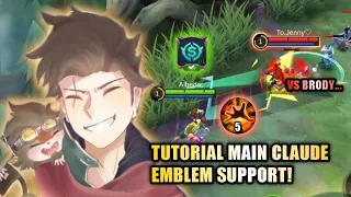 BANG KENAPA LU SUKA PAKE EMBLEM SUPPORT DI CLAUDE? BUKANNYA NO DAMAGE YA? | TOP GLOBAL CLAUDE - MLBB