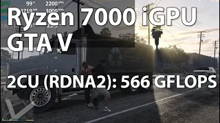 Ryzen 7000 iGPU Gaming GTA V (2CU RDNA 2)