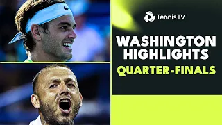 Tiafoe & Evans Clash; Fritz Faces Thompson | Washington 2023 Quarter-Final Highlights