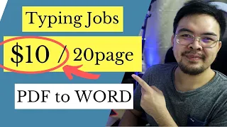 $10/20page | Typing Jobs Online: Convert PDF to WORD | Online Jobs at Home Philippines