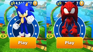 Sonic Dash vs Spiderhog Run - Sonic defeat All Bosses Zazz Eggman - All Characters Unlocked