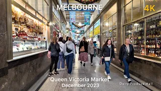 Melbourne City Queen Victoria Market in December 2023 Australia