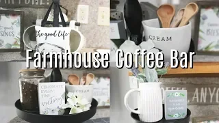 DIY FARMHOUSE COFFEE BAR | SPRING COFFEE STATION 2019