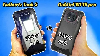 Oukitel WP19 Pro (vs) Unihertz Tank 3 - 22,000mAh battery vs 23,800mAh  | #oukitel #8849 (2023)