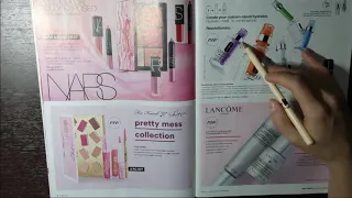 ASMR Ulta Magazine Page Flip with Tracing, Soft Spoken, Slow Pace