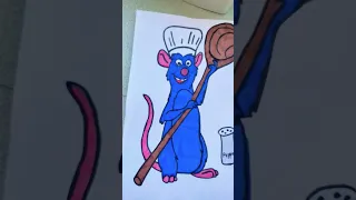 #рататуй#рисунок#готовка#shortvideo #ratatouille#мышкасосиска #крыса#pixar #remy#мультик