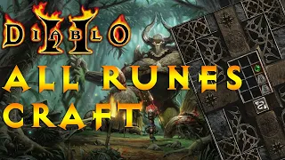 Diablo 2 все рецепты крафта рун в хорадрическом кубе / Lord of Destruction D2 LOD 1.13D