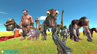 FPS Avatar vs every Animals with all weapons. Animal Revolt Battle Simulator