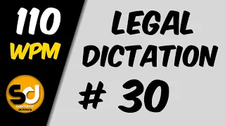 # 30 | 110 wpm | Legal Dictation | Shorthand Dictations