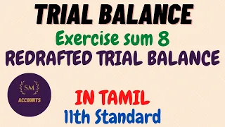 TRIAL BALANCE| EXERCISE SUM 8|  IN TAMIL| ACCOUNTANCY| CLASS 11