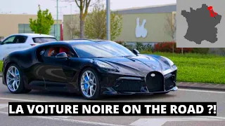 BUGATTI LA VOITURE NOIRE first time on the road ! (filmed by @gesupercar)