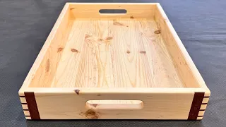 Making a wooden tray Spline joint