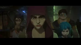 Arcane Animated Series S1 E1 ( Vi, Jinx, Mylo and Claggor Walk Scene MV )