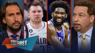 Joel Embiid leads Jokić in MVP straw poll, Luka & Mavericks ‘out of time’ | NBA | FIRST THINGS FIRST