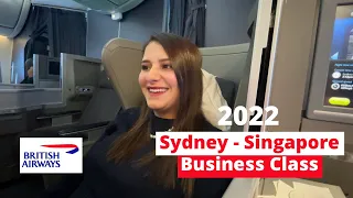 British Airways Boeing 787-9 Business Class 2022 | Sydney to Singapore Fly Experience