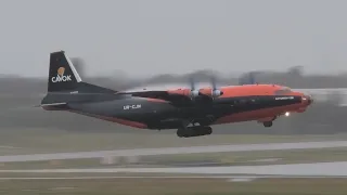 Cavok Air Antonov AN-12 Wet Take Off Birmingham Airport