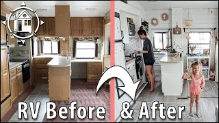 RV RENOVATION TOUR! 5th Wheel Becomes Family's Tiny Home