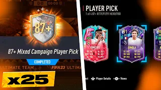 FIFA 23 25 x 87+ Mixed Campaign Player Pick Packs!