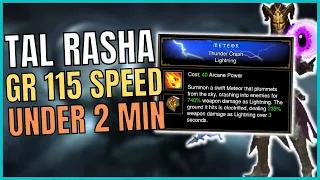 Season 28 Lightning Meteor Wizard Build Guide Speed 115 in under 2 minutes Tal Rasha Diablo 3