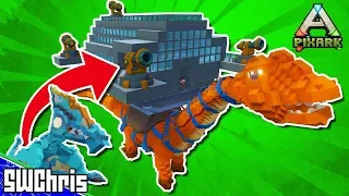 Control the Map with a Mobile Hangar Sauropod Base!! :: PixARK Building Tutorial