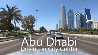 4K Driving in Downtown Abu Dhabi: Marina Mall - Corniche Rd - Hamdan bin Mohammed St [UAE Drive#2-1]