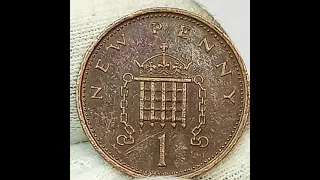 1 новый пенни 1971 года. Великобритания.