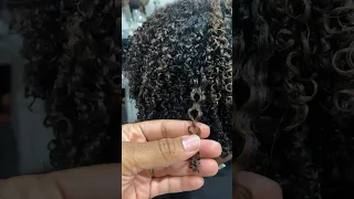 Hair transformation : Learn how to highlight naturally curly hair | 4A curl | coloring natural hair