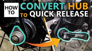 (English Sub) HOW TO CONVERT HUBS TO QUICK RELEASE - Trinx M100 Elite