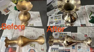 Aaju mero flower vase saffa garey. How to clean bronze flower vase.