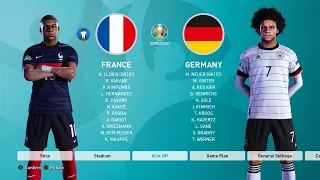 UEFA EURO 2021 France vs Germany Simulated Match Predict Score PES 2021 Gameplay