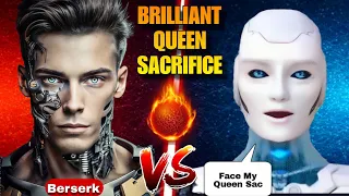 World's Best AI Stockfish 16 SACRIFICED HIS QUEEN Against Berserk (3836 Elo) | Chess com | Chess